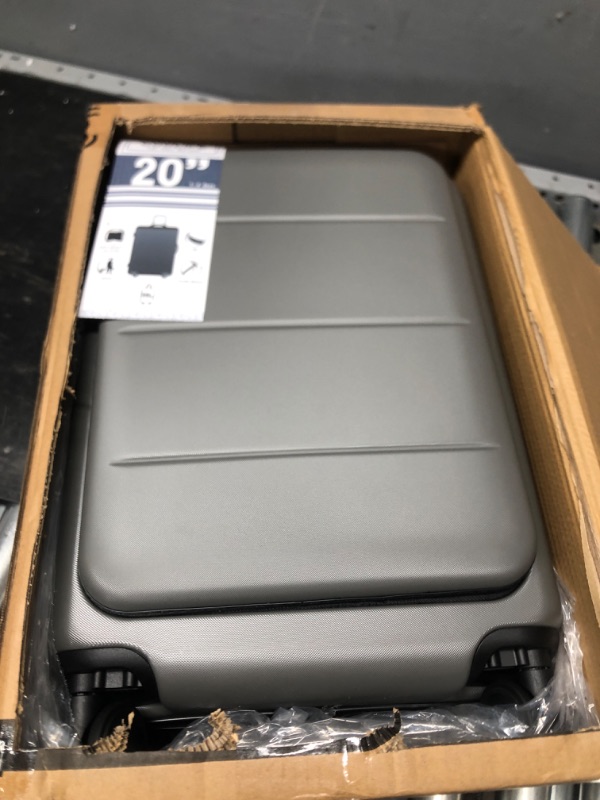 Photo 1 of COOLIFE Luggage Suitcase Piece Set Carry On ABS+PC Spinner Trolley with pocket Compartmnet Weekend Bag (Titanium gray