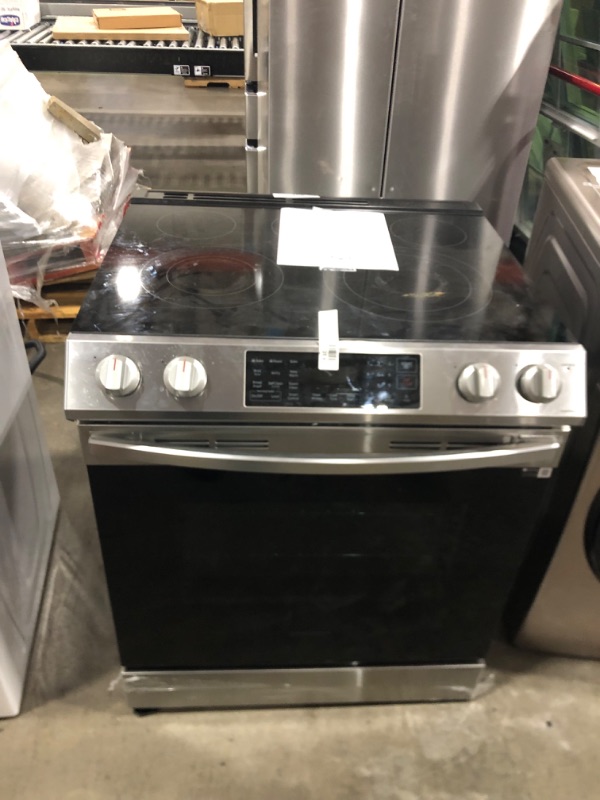 Photo 3 of Samsung
30 in. 6.3 cu. ft. Smart 5-Element Slide-In Electric Range with Air Fry and Convection Oven in Stainless Steel