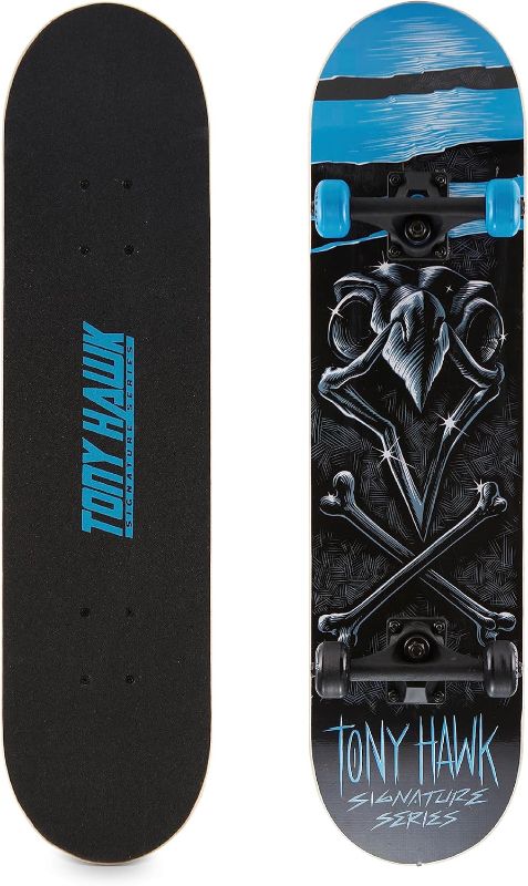 Photo 1 of 
Tony Hawk 31" Skateboard - Signature Series Skateboard with Pro Trucks, Full Grip Tape, 9-Ply Maple Deck, Ideal for All Experience Levels
Color:Crossbone