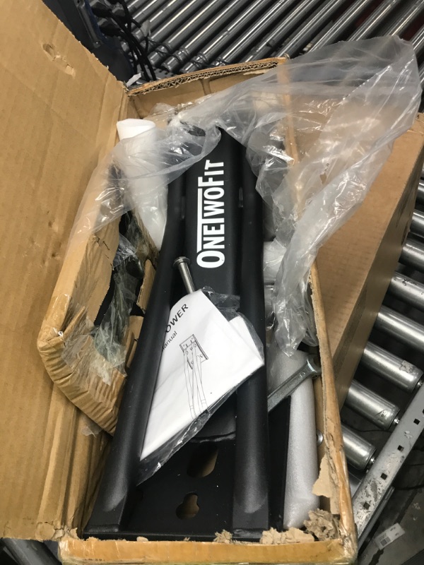 Photo 1 of ONETWOFIT Wall Mounted Pull Up Bar, 2 IN 1 Pull Up and Dip Bar Station Space Saving Multifunctional Wall Mount Chin Up Bar Indoor Outdoor Strength Training Home Gym Equipment, Support up to 330LBS