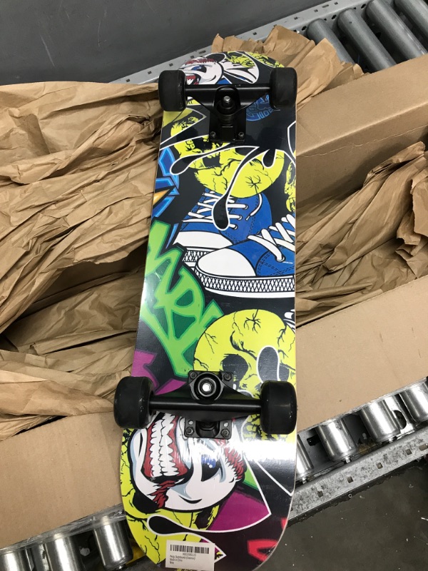 Photo 2 of Pwigs Pretty&Popular Pro Complete Skateboards for Beginners Adults Youths Teens Kids Girls Boys 31"x8" Skate Boards Canadian Maple Double Kick Concave Longboards with T Tools Skeleton