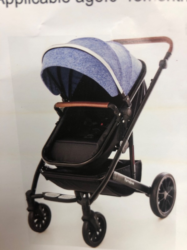 Photo 1 of Color of Item is Different**Evenflo Pivot Vizor Travel System with LiteMax Infant Car Seat Champagne