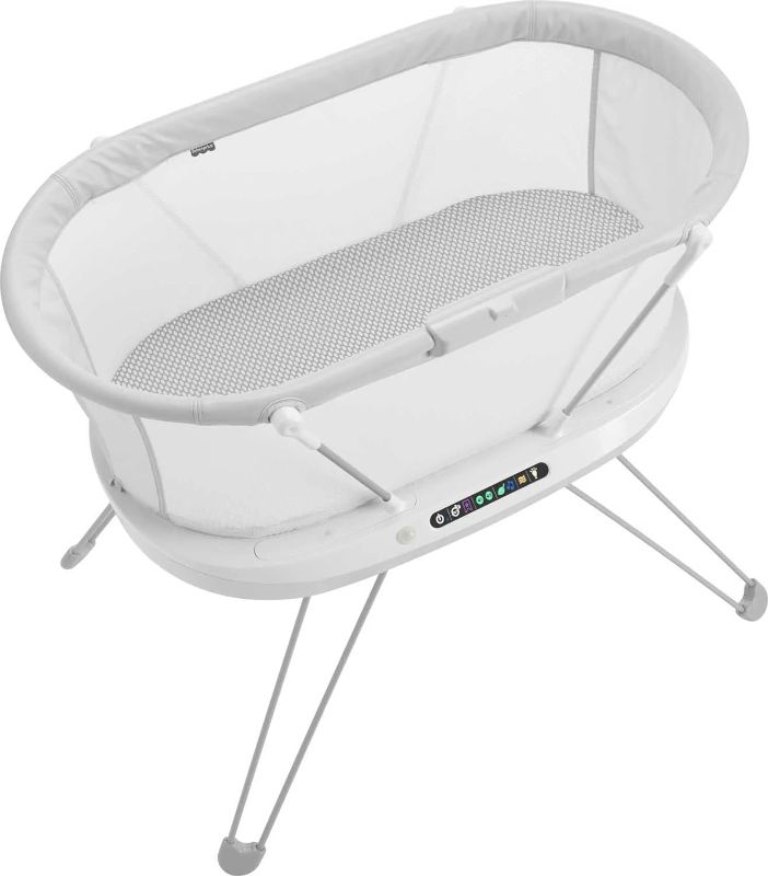 Photo 1 of 
Fisher-Price Baby Bedside Sleeper Luminate Bassinet with Sound Detection Plus Customizable Lights Music and Sounds, Multi color
