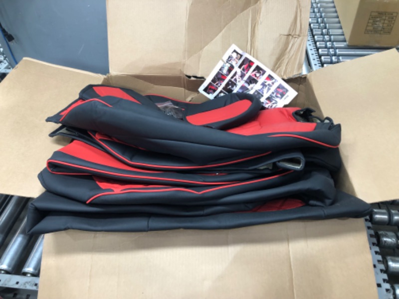 Photo 2 of Car Seat Covers/Cushions, Black/Red, Model Unknown