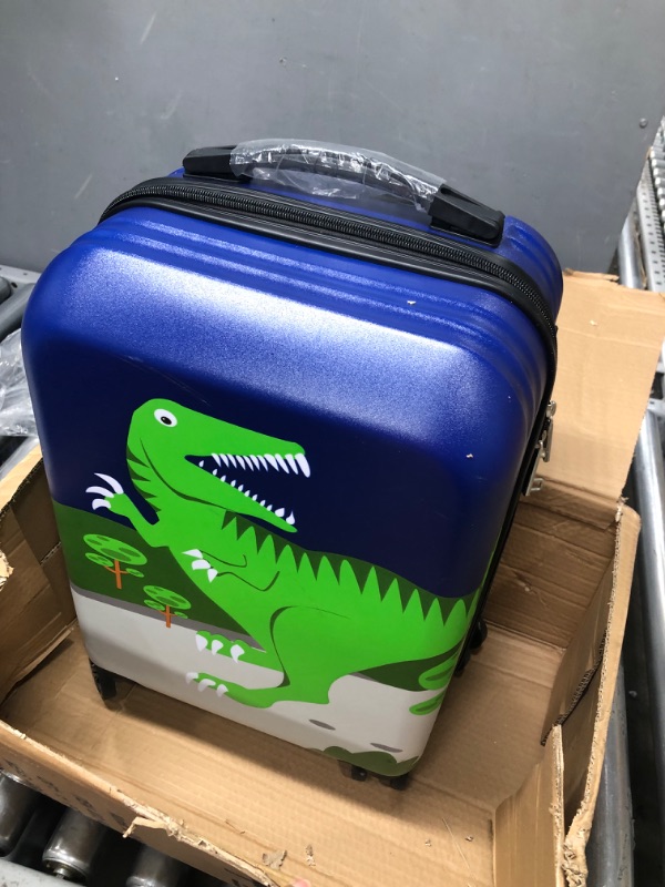 Photo 3 of GURHODVO Kids Luggage for boys suitcase with spinner wheels Carry On hard shell Trolley case lightweight travel toys Dinosaur 18