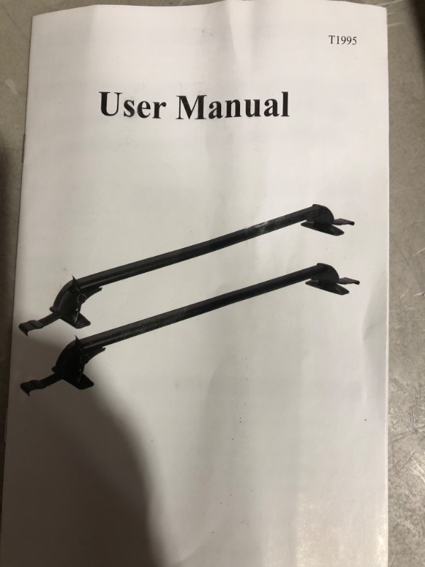 Photo 4 of * used * incomplete * sold for parts only * 
TeqHome Universal Roof Rack Cross Bars, 48" Aluminum Lockable Car Top Crossbars