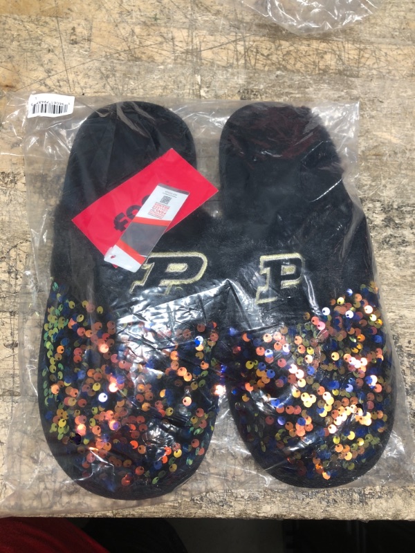 Photo 1 of FOCO Women's NCAA College Team Logo Ladies Sequin Fashion Slippers Team Color SIZE: 9/10