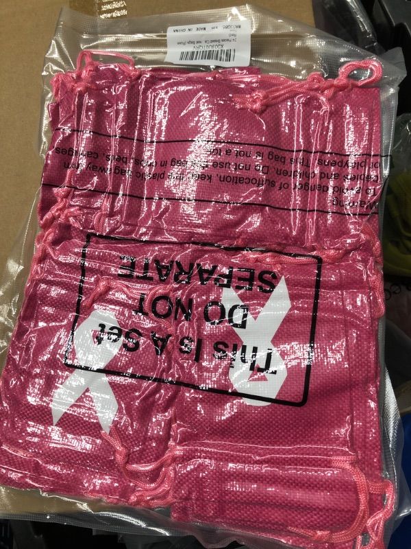 Photo 1 of 24 PIECES BREAST CANCER TREAT BAGS ROSE RED