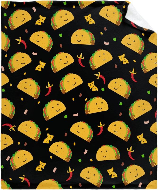 Photo 1 of Atthadassi Cute Taco Tuesday Party Blanket Super Soft Flannel Blankets for Bed Sofa Living Room Bed Throw for Boy Girls Kids Children Multicolor 40”x50” for Kid