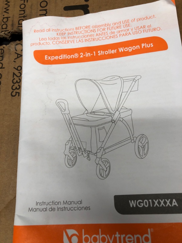 Photo 4 of Baby Trend Expedition 2-in-1 Stroller Wagon PLUS, Ultra Grey