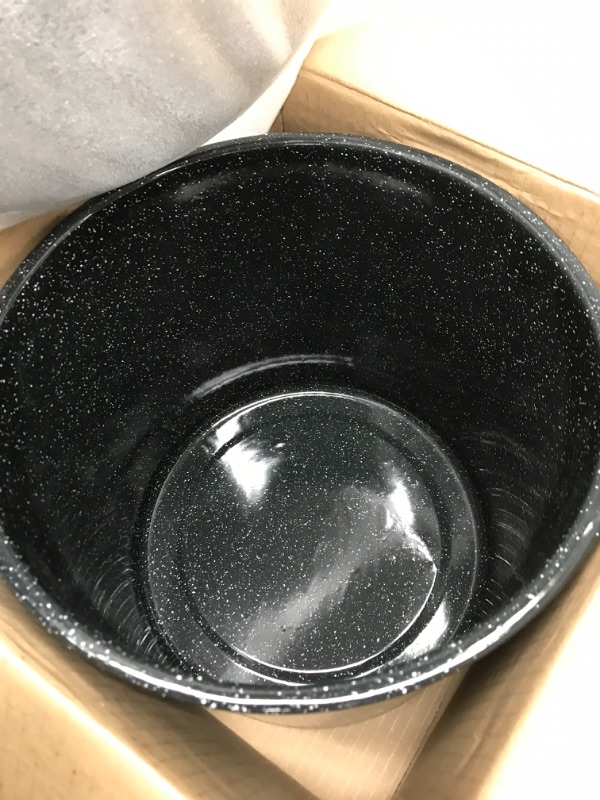 Photo 3 of Granite Ware Enamel on Steel 15.5-Quart Stock Pot with lid, Speckled Black 15.5 quarts Stock Pot