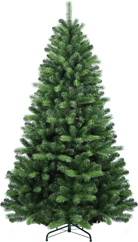 Photo 1 of 8ft Christmas Tree, Premium Hinged Spruce Artificial Holiday Christmas Pine Tree, Ideal for Home, Office, and Xmas Party Decoration, Includes Metal Foldable Stand…
