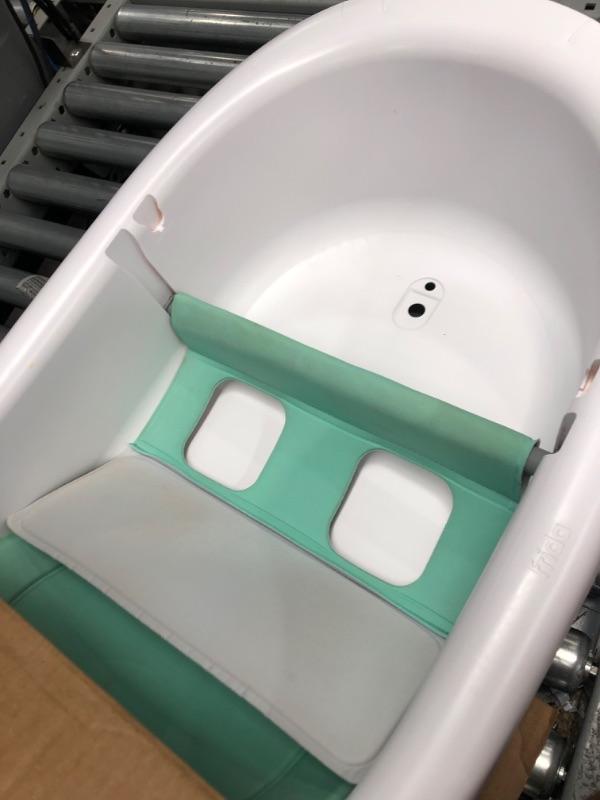 Photo 2 of 4-in-1 Grow-with-Me Bath Tub by Frida Baby Transforms Infant Bathtub to Toddler Bath Seat with Backrest for Assisted Sitting in Tub