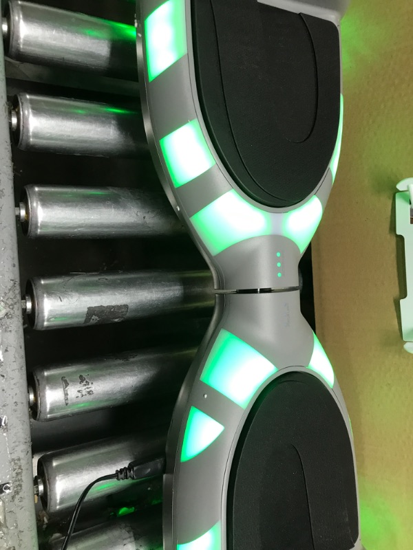 Photo 4 of ***NOT FUNCTIONAL*** Jetson All Terrain Light Up Self Balancing Hoverboard with Anti-Slip Grip Pads, for riders up to 220lbs Gray