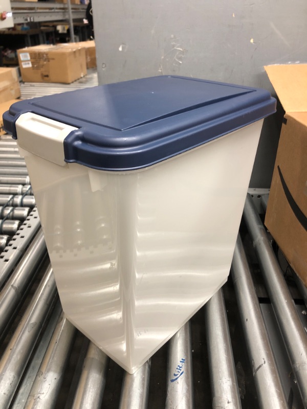 Photo 2 of **NOTES**IRIS USA WeatherPro Airtight Pet Food Storage Container with Attachable Casters, For Dog Cat Bird and Other Pet Food Storage Bin, Keep Pests Out, Easy Mobility, BPA Free, 25, 35, 50 Lbs 25 Lbs - 33 Qt