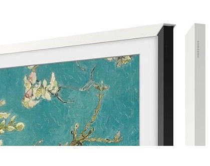 Photo 1 of SAMSUNG 55-inch The Frame Customizable Bezel Modern White (VG-SCFA55WTBZA, 2021 Model) Modern White 55-Inch