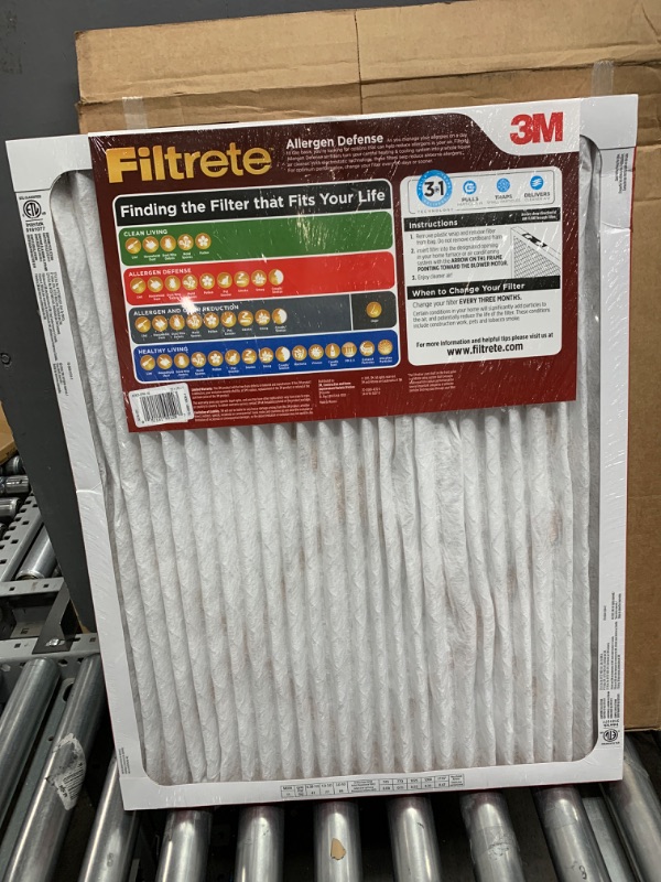 Photo 3 of 3M Filtrete Allergen Defense Filter AD03-2PK-6E-NA, MPR 1000, 20 in x