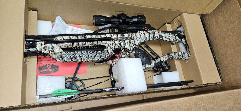 Photo 2 of Barnett Whitetail Pro STR Crossbow, with 4x32mm Multi-Reticle Scope, Arrows, Lightweight Quiver Crossbow Without Crank Device