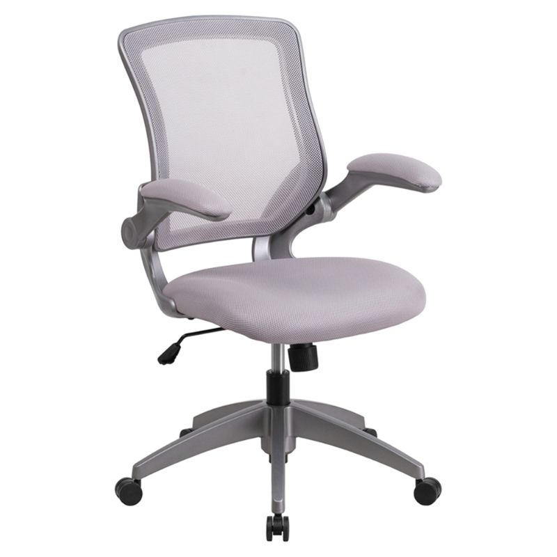 Photo 1 of Office Chair C-2077-GY Lightweight Adjustable & Rotating Armchair for Office (Cushioned) & Grey 