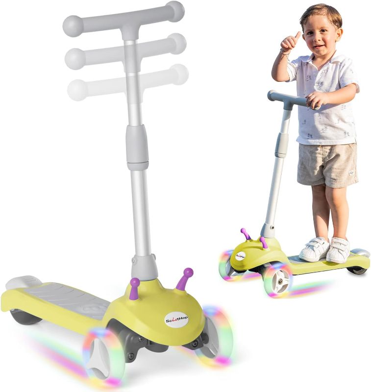 Photo 1 of *BLUE Scoothop 3 Wheel Electric Scooter for Kids, Motorized Scooter for Kids with Flashing LED Wheels,5Mph Safe Speed, Lean to Steer, 3 Height Adjustable, Kids Electric Scooter for Ages 2-8 