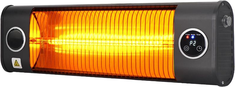 Photo 1 of KEGIAN Wall-Mounted Electric Patio Heater, 1500W Fast Heating Heater, Overheat Protection, 9H Timer, Super Quiet Infrared Heater with Remote Control for Backyard, Bedroom,Indoor & Outdoor Use 