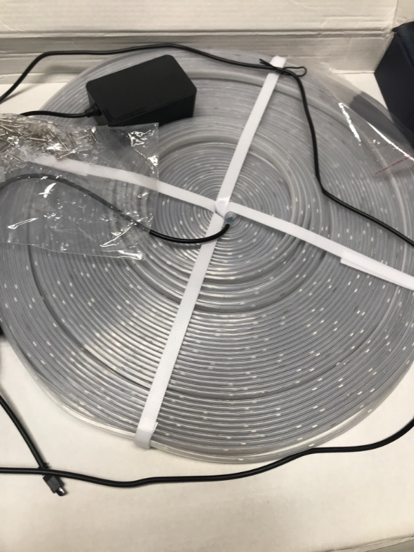 Photo 1 of 200ft Outdoor LED Strip Lights Waterproof 1 Roll,IP68 Outside Led Light Strips Waterproof with App and Remote,Music Sync RGB Exterior Led Rope Lights with Self Adhesive Back for Deck,Balcony,Pool
