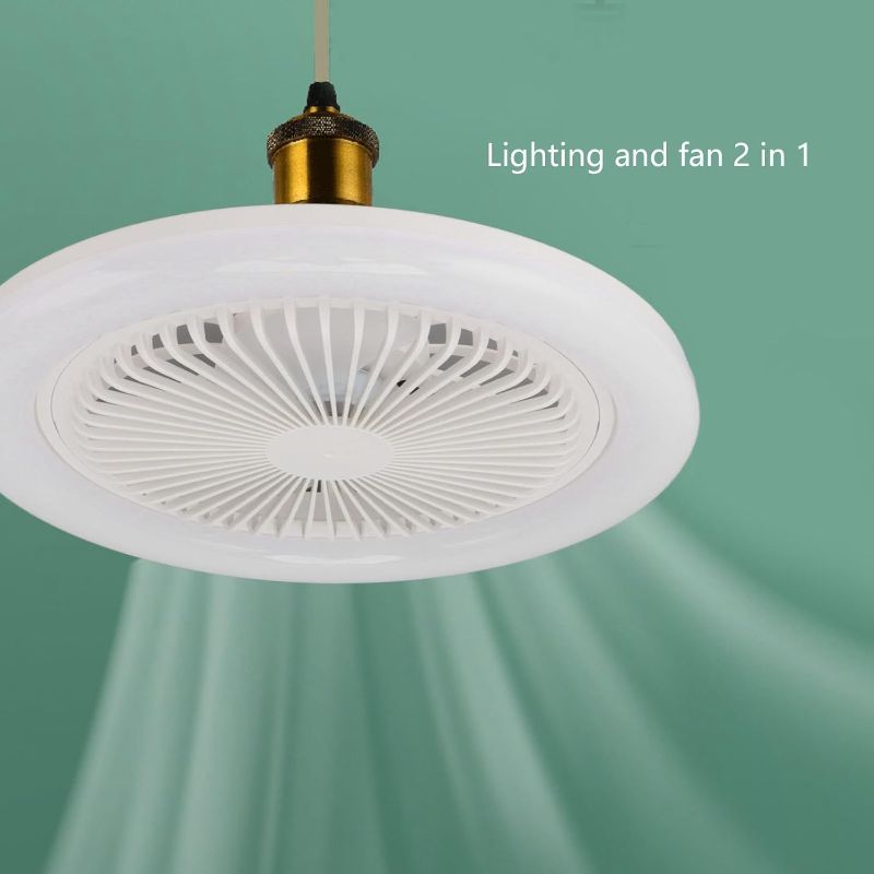 Photo 1 of (SEE NOTES) Fdit Mini Ceiling Fan Light Fan Ceiling Translucent Room Silent Lighting Small Led Fan Light
