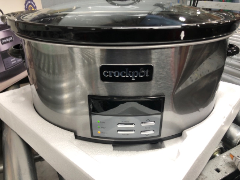 Photo 2 of **NOTES** Crockpot 8 Qt. Countdown Slow Cooker - Dark Stainless Steel