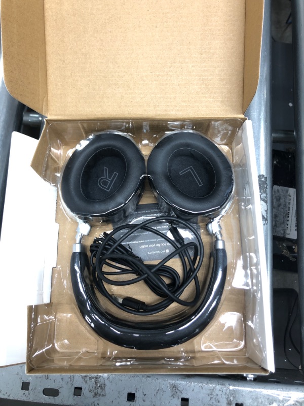 Photo 2 of Monoprice Sync Bluetooth Headphone with aptX Low Latency, 24H Playback Time, Qualcomm CVC Echo Cancelling, for Home, Work, and Travel,Black