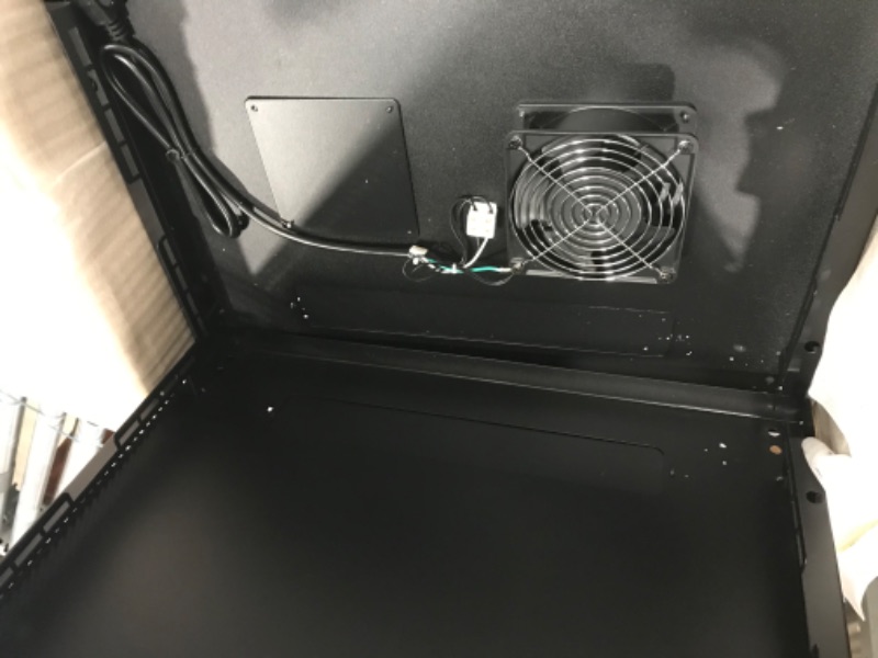 Photo 1 of RackPath 9U Performance Wall Mount Server Cabinet Network Rack Enclosure, Quiet Cooling Fan, Locking Glass Door, Black