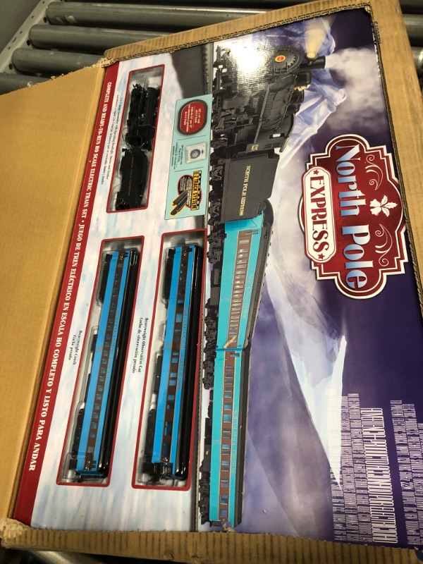 Photo 2 of Bachmann Trains - North Pole Express Ready To Run Electric Train Set - HO Scale,Black Cyan