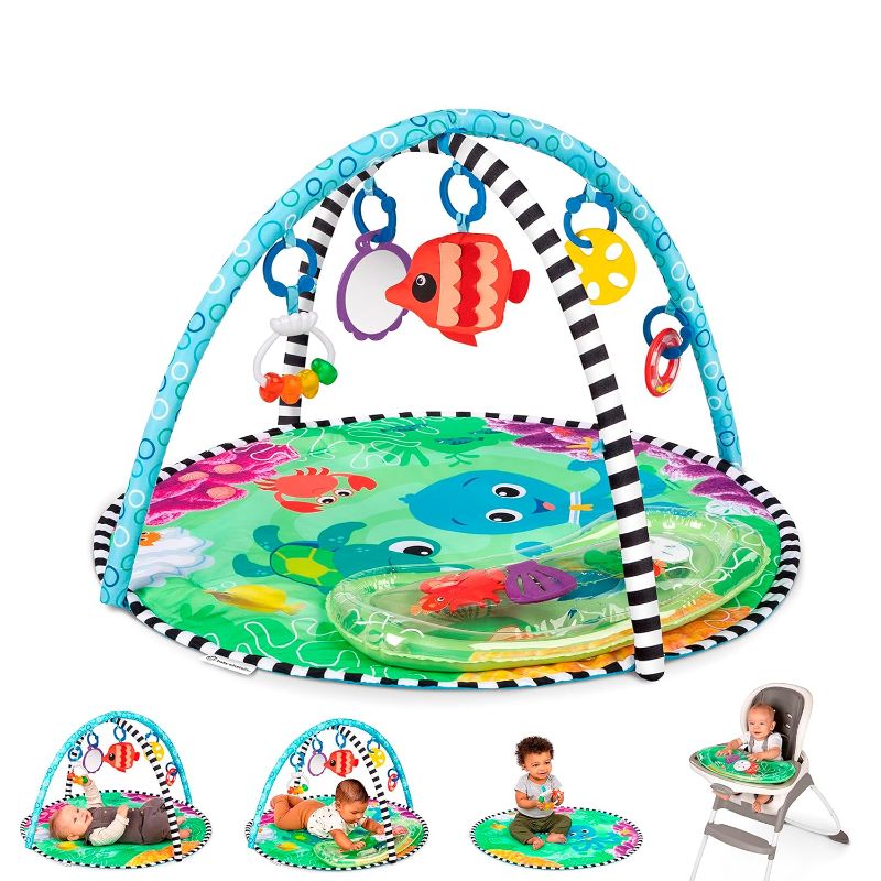 Photo 2 of Baby Einstein Sea Floor Explorers 2-in-1 Water Mat Portable Tummy Time Activity Play Gym Water Mat Activity Gym