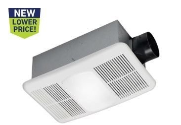 Photo 1 of **DAMAGE**Utilitech Heater 1.5-Sone 80-CFM White Lighted Bathroom Fan and Heater
