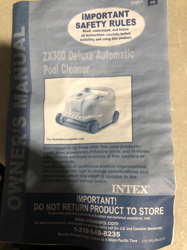 Photo 6 of ***USED - UNABLE TO TEST***0
Intex 28005E 700 Gal per Hour Automatic Pool Cleaner Robot Vacuum