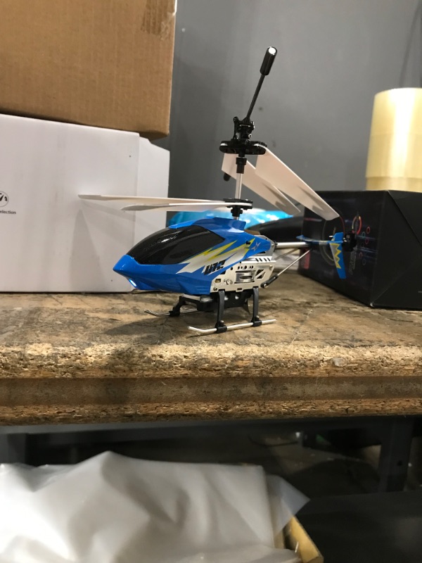 Photo 2 of Cheerwing U12 Remote Control Helicopter with Altitude Hold, Mini RC Helicopter for Adults Kids, One Key take Off/Landing and 2 Batteries Blue