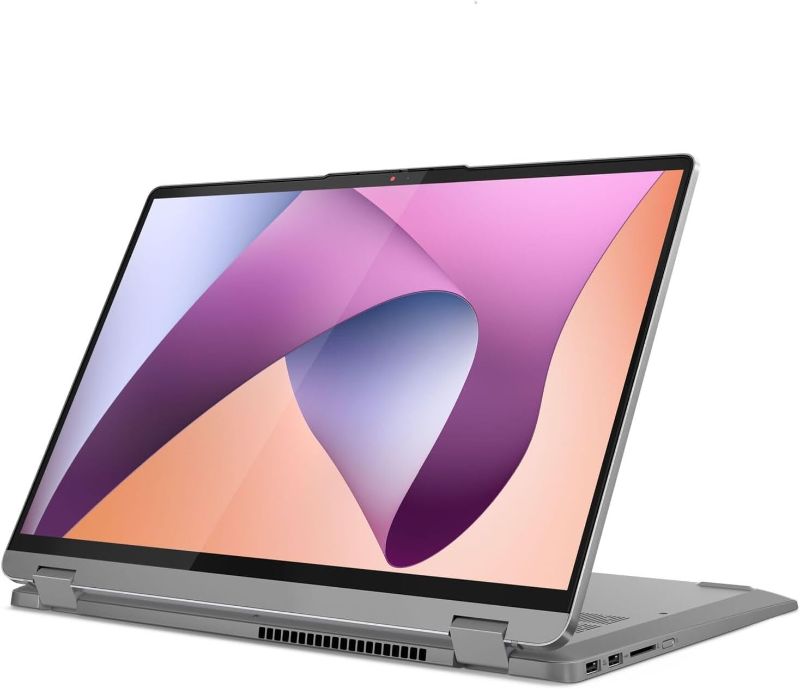 Photo 1 of Lenovo IdeaPad Flex 5 2-in-1 Laptop | 16" WUXGA Glossy Touch | AMD 8-core Ryzen 7 7730U >i7-1255U | 16GB DDR4 512GB SSD | Backlit Fingerprint USB-C FHD Camera Stylus Win11Pro Silver +32GB MicroSD Card
