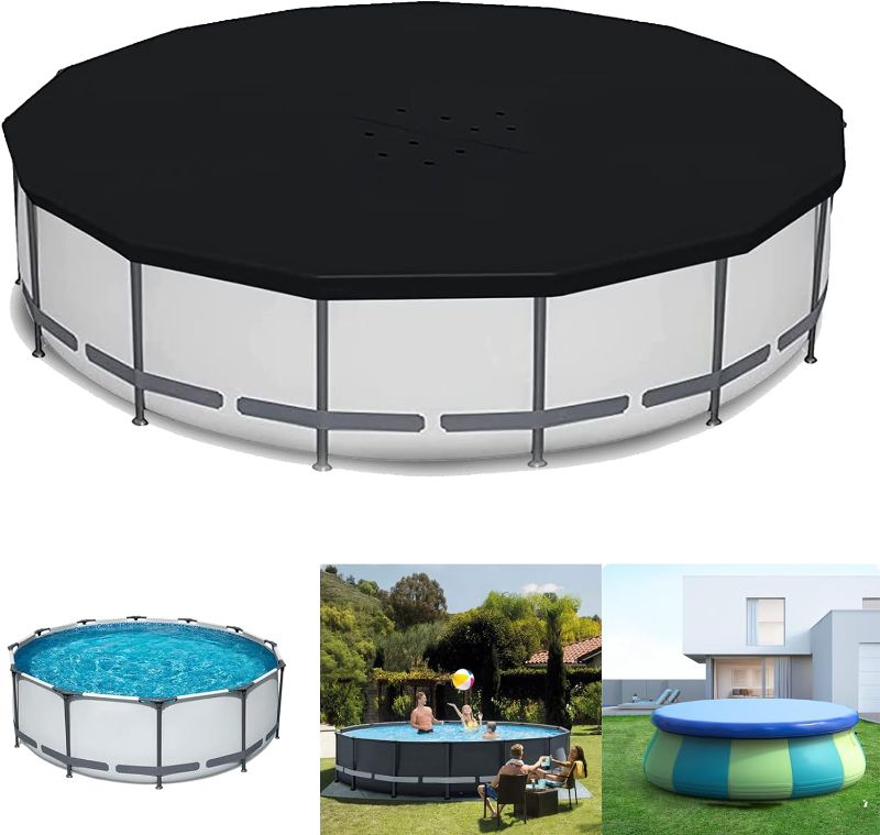 Photo 1 of 8 FT Above Ground Pool Winter Cover Round Swimming Pool Cover for Above Ground Pool Solar Pool Cover