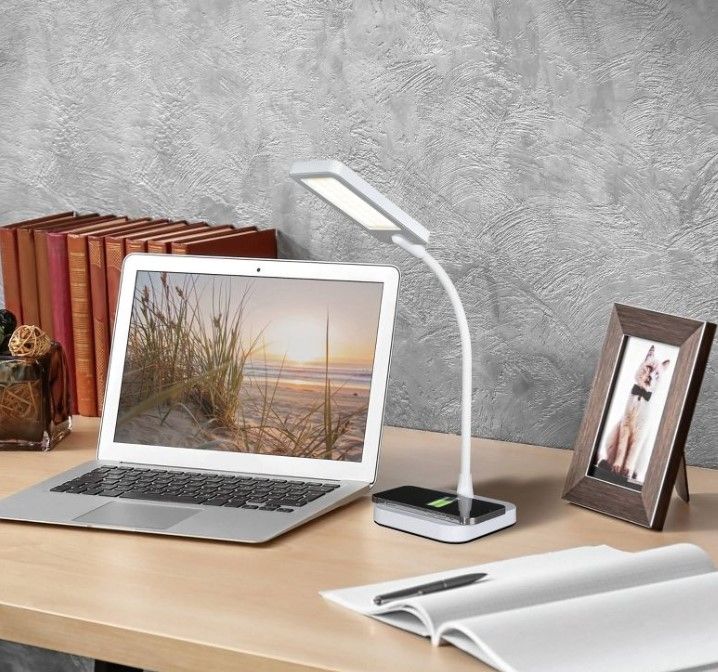 Photo 3 of LED Riley Wireless Charging Desk Lamp - OttLite