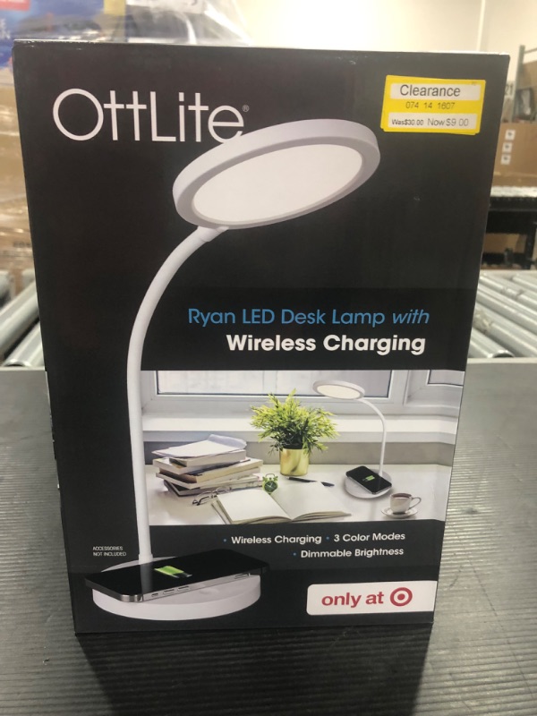 Photo 2 of LED Ryan Wireless Charging Desk Lamp - OttLite