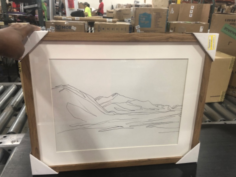 Photo 2 of 16 x 20 Landscape Line Drawing Framed Wall Art - Threshold