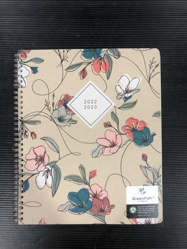 Photo 2 of Cambridge GreenPath Academic 2022-2023 Weekly Monthly Planner, Floral, Small, 5 1/2" x 8 1/2"