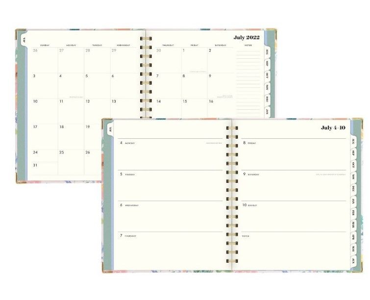 Photo 3 of 2022-23 Academic Planner Weekly/Monthly Workbook Hardcover Watercolor Floral - Rifle Paper Co. for Cambridge