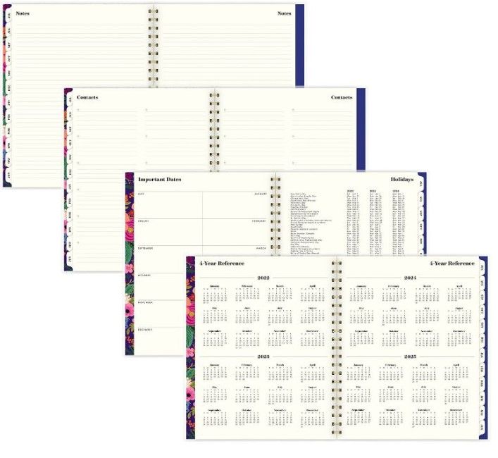 Photo 1 of 2022-23 Academic Planner Weekly/Monthly CYO Workbook 11"x8.5" Navy Garden Party - Rifle Paper Co. for Cambridge