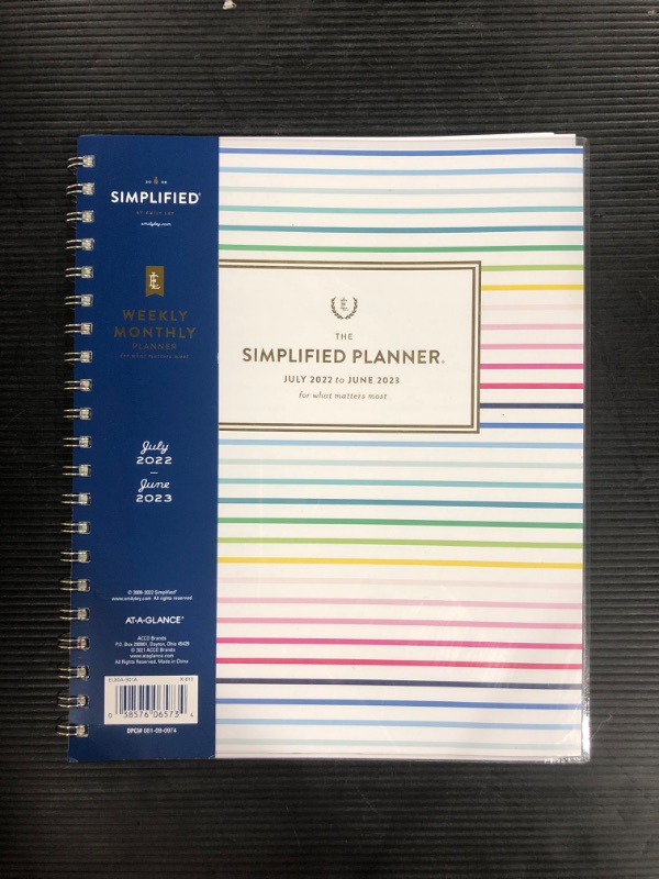 Photo 2 of 2022-23 Academic Planner CYO 8.375x11 Happy Stripe - Emily Ley for At-A-Glance