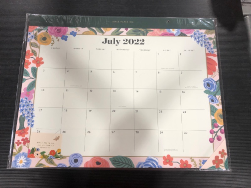 Photo 1 of 2022-23 Academic Desk Pad Calendar Watercolor Floral - Rifle Paper Co. for Cambridge