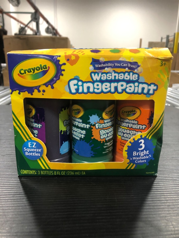 Photo 1 of Crayola® Washable Bright Finger-paints, Secondary Colors, 8 oz.