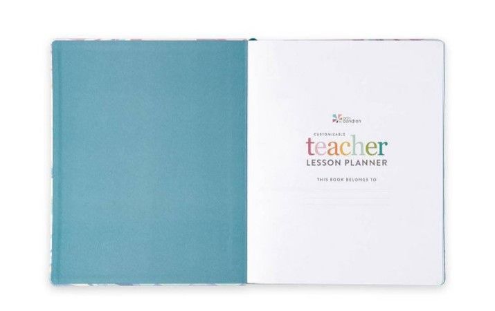 Photo 3 of Undated 12 Month Teacher Lesson Planner Softbound 8"x10" Colorful Layers - erin condren