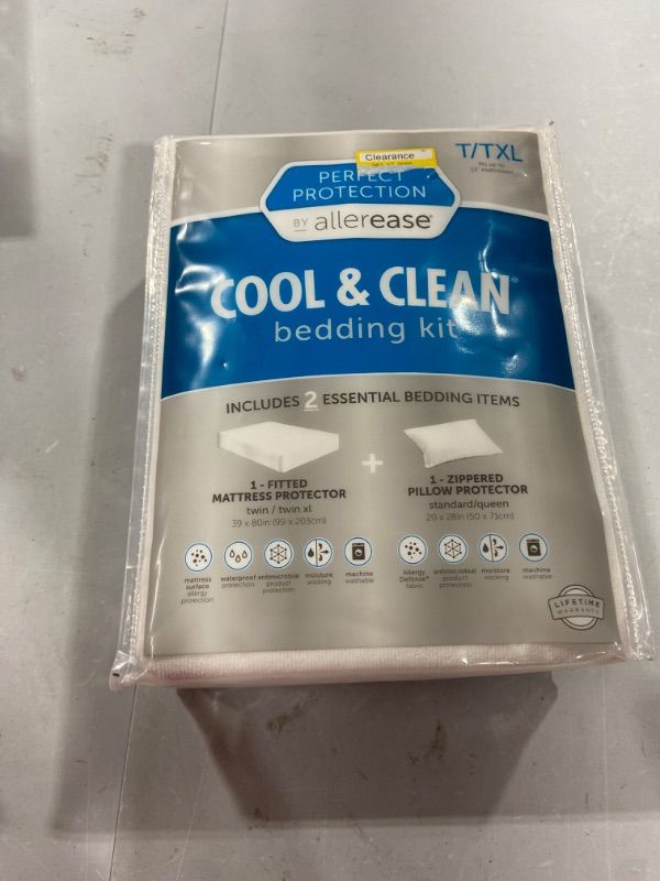 Photo 2 of 2pc Perfect Protection Cool & Clean Bedding Kit - Allerease
TWIN XL TWIN