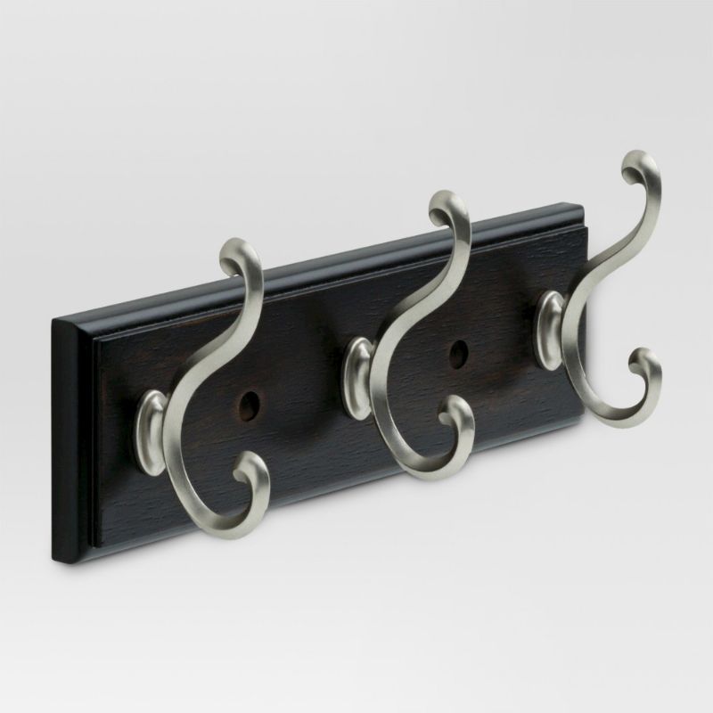 Photo 1 of 10" 3-Scroll Hook Rack -Vintage Black/Nickel - Threshold
PACK OF 2 