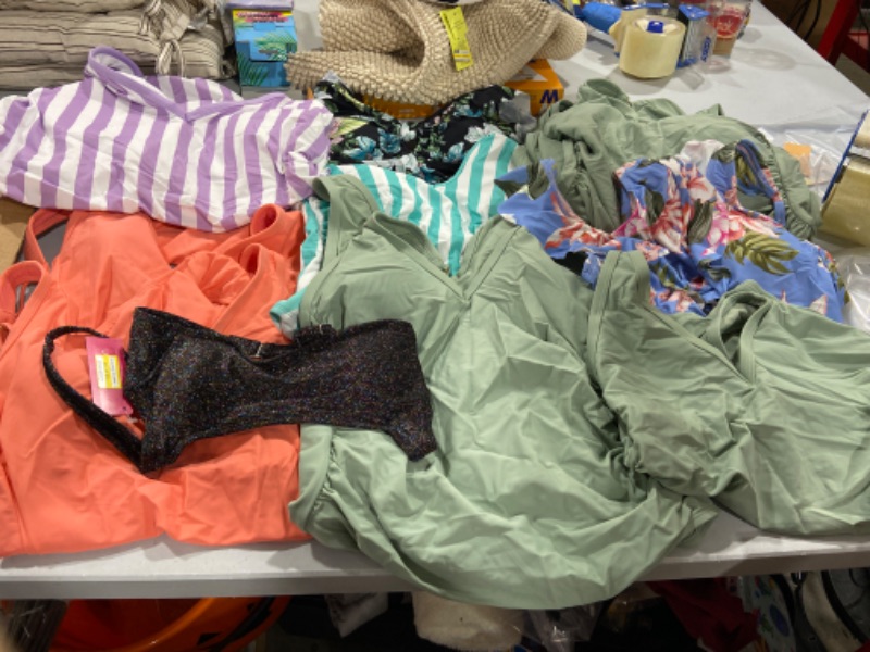 Photo 2 of BOX LOT OF WOMEN SWIMSUITS DIFFERENT SIZES 